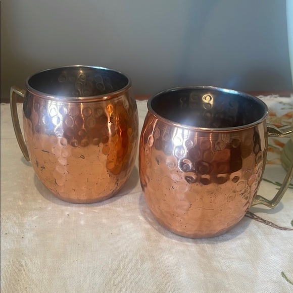 Copper Hammered Moscow Mule Mugs - Picture 1 of 3